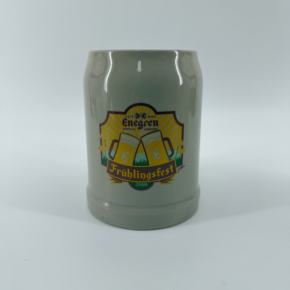 Enegren Brewing Beer Stein Unisex 0.5L Grey Graphic Ceramic 2018 Fruhlingsfest